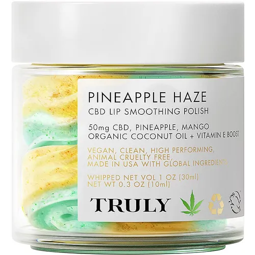 Truly Pineapple Haze CBD Lip Smoothing Polish (Wygładzający peeling do ust Z CBD)