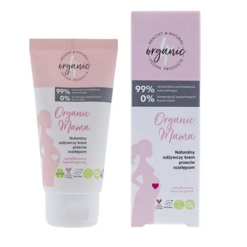 4Organic Organic Mama, Naturalny odżywczy krem przeciw rozstępom