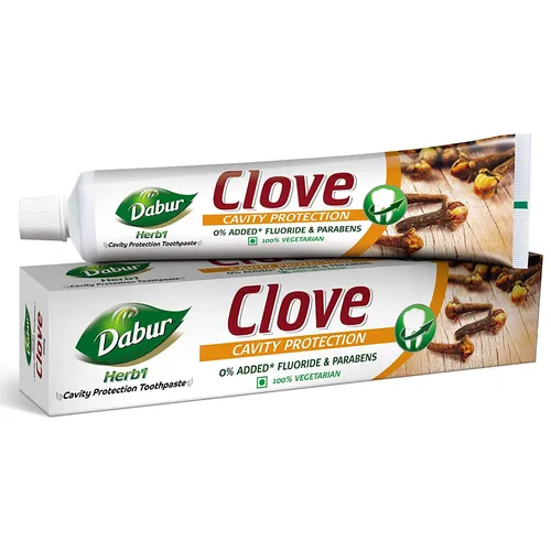 Dabur Clove Toothpaste (Ziołowa pasta do zębów z goździkiem bez fluoru) - 1