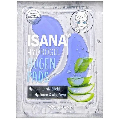 Isana Hydrogel Augen Pads (Hydrożelowe płatki pod oczy z aloesem i kwasem hialuronowym)