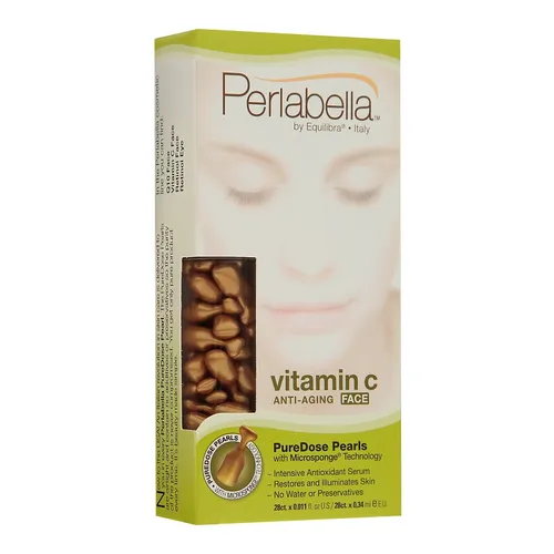 Equilibra Perlabella, Vitamin C, Anti -Aging Face Pure Dose Pearls (Kapsułki do twarzy z witaminą C)
