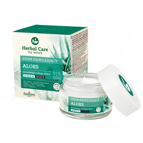 Herbal Care Krem nawilżający do każdego rodzaju skóry `Aloes` (nowa wersja)