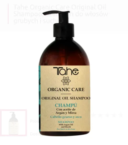 Tahe Organic Care, Original Oil Shampoo (Szampon do włosów grubych i suchych)
