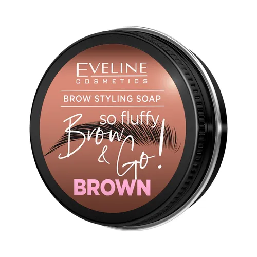 Eveline Cosmetics Brow & Go!, Brown Brow Styling Soap (Brązowe mydło do stylizacji brwi)