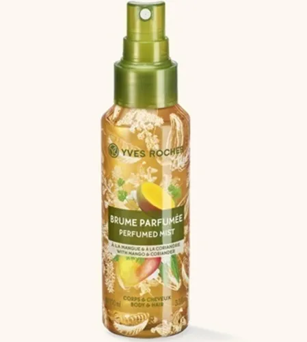 Yves Rocher Plaisirs Nature, Brume Parfumee Energisant Mangue Coriandre (Mgiełka do ciała i włosów `Mango & kolendra`) - 1