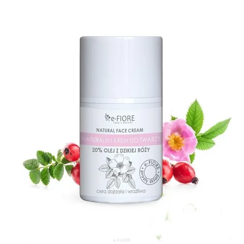 e-Fiore Naturalny krem do twarzy 20% olej z dzikiej róży