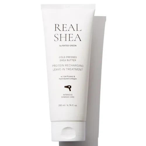 Rated Green Real Shea, Cold Pressed Shea Butter Protein Recharging Leave-in Treatment (Proteinowa kuracja odbudowująca do włosów)