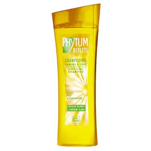Yves Rocher Phytum Reflets, Rozświetlający szampon z aktywnym wyciągiem z rumianku (do włosów blond i ciemny blond)