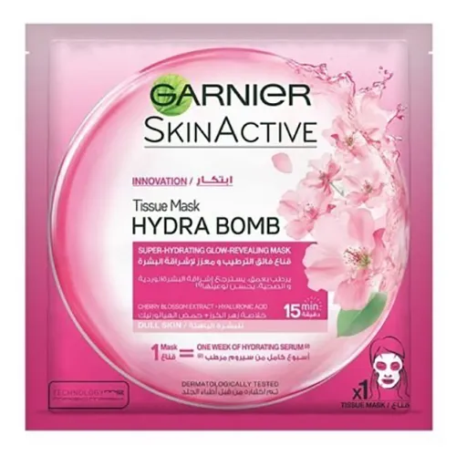 Garnier SkinActive, Hydra Bomb Tissue Mask (Nawilżająca maska w płacie z ekstraktem z sakury (stara wersja))