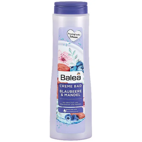 Balea Creme Bad Blaubeere & Mandel (Kremowy płyn do kąpieli `Borówka i migdał`)