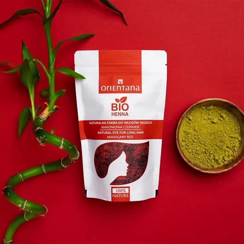 Orientana Bio Henna do włosów długich `Mahoniowa czerwień` - 2