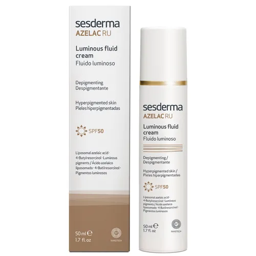 Sesderma Azelac Ru, Luminous Fluid Cream SPF50 (Emulsja rozświetlająca SPF50)