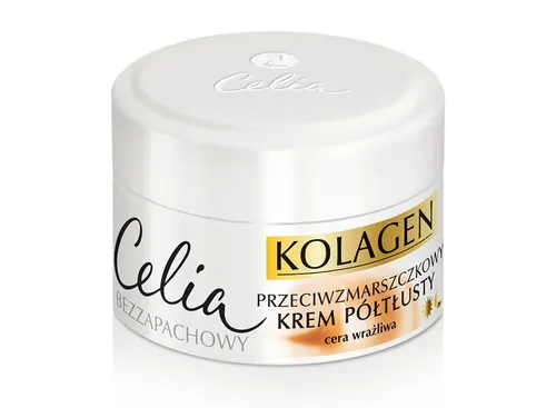 Celia Kolagen, Krem półtłusty do cery wrażliwej `Kolagen + kozie mleko` - 2