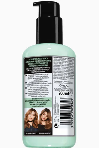 L'Oreal Paris Stylista #blowdry,  The Blowdry Hair Styling Cream (Krem do stylizacji `3 dni ochrony przed puszeniem się i wysoką temperaturą`) - 2