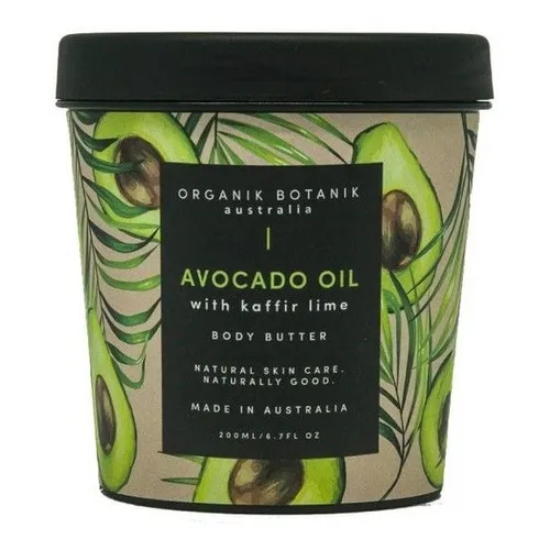 Organik Botanik Avocado Oil with Kaffir Lime Body Butter (Masło do ciała z olejem awokado i liśćmi kaffiru)