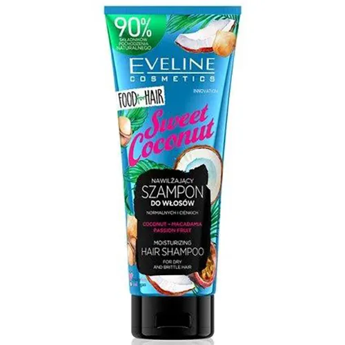 Eveline Cosmetics Food for Hair, Nawilżający szampon do włosów `Sweet Coconut` - 2