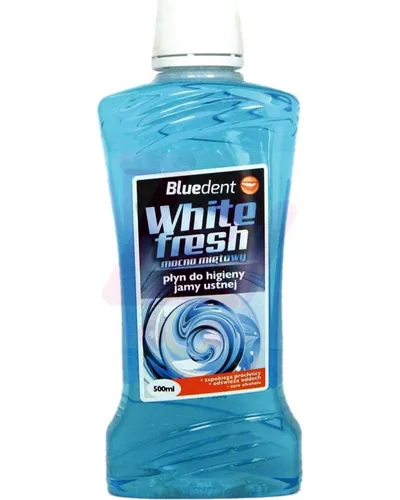 Bluedent White Fresh, Płyn do płukania jamy ustnej mocno miętowy