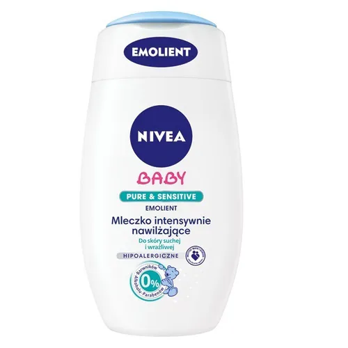 Nivea Baby,Pure & Sensitive Emolient, Mleczko intensywnie nawilżające