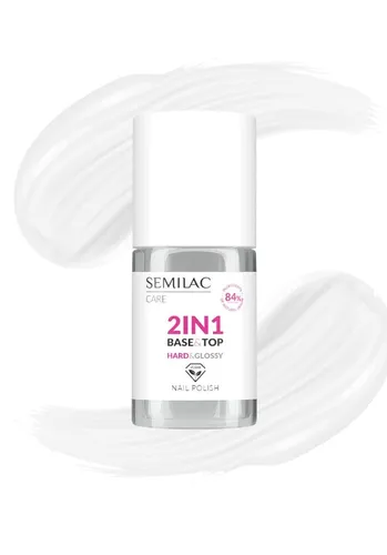 Semilac Base/Top 2 in 1 Hard & Glossy (Baza/Top 2w1 do lakierów klasycznych)