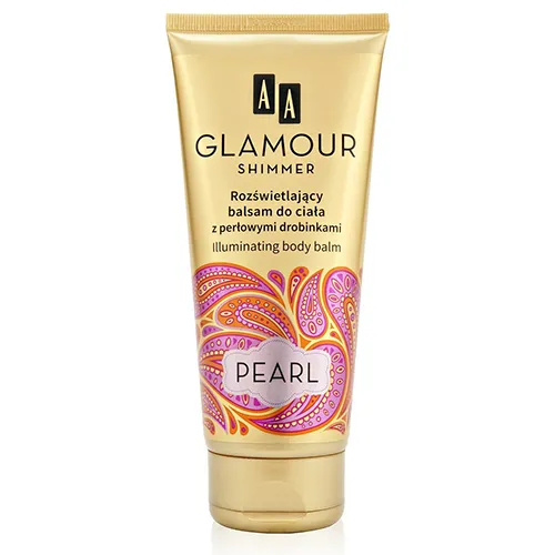 AA Glamour Shimmer, Rozświetlający  balsam do ciała z perłowymi drobinkami `Pearl`