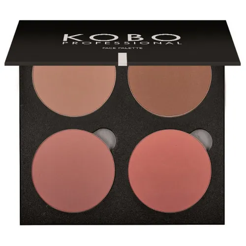 Kobo Professional Face Palette, Bronze`n`Blush Sculpting (Paleta bronzerów i róży)
