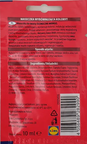 Cien Maseczka do twarzy `Słoneczne mango` - 2