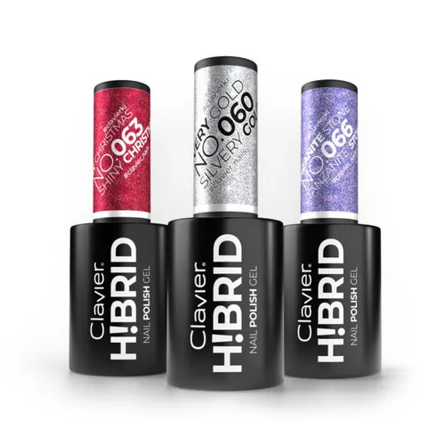 Clavier Glitter H!brid Nail Polish Gel (Lakier hybrydowy brokatowy) - 1