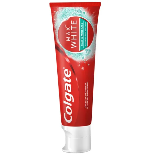 Colgate Max White Stain Protect + Organic Clay Toothpaste (Pasta do zębów z glinką organiczną)