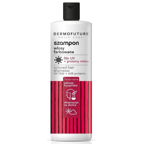 Dermofuture Precision Szampon z filtrem UV i proteinami mleka  do włosów farbowanych