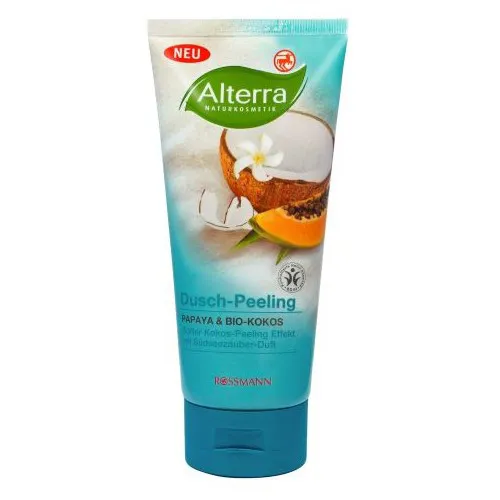 Alterra Duschpeeling Papaya & Bio - Kokos (Peeling pod prysznic `Papaja i ekologiczny kokos`)