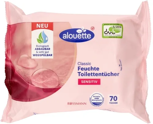 Alouette Sensitiv, Feuchtes Toilettenpapier, Classic (Nawilżany papier toaletowy) - 1