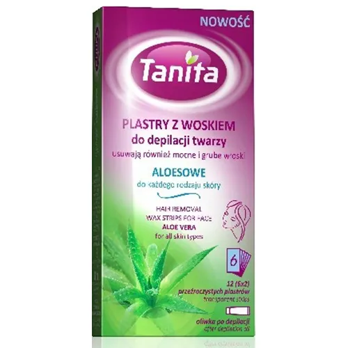 Tanita Aloesowe plastry z woskiem do depilacji twarzy - 2