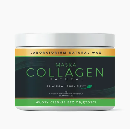Laboratorium Natural Wax Collagen, Maska do włosów i skóry głowy do włosów cienkich bez objętości