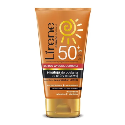 Lirene Dermoprogram Emulsja do opalania do skóry wrażliwej SPF 50+ - bardzo wysoka ochrona
