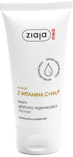 Ziaja Med, Kuracja dermatologiczna z Witaminą C + HA/P (Krem głęboko regenerujący na noc)