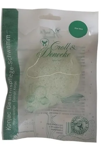 Croll & Denecke Konjac Gesichtspflege-Schwamm mit Aloe Vera (Gąbka do pielęgnacji twarzy z aloesem)