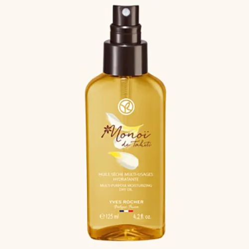 Yves Rocher Monoi de Tahiti, Huile Seche Multi-Usages Hydratante (Uniwersalny suchy olejek nawilżający ciało & włosy (nowa wersja))
