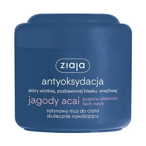 Ziaja Antyoksydacja, Satynowy mus do ciała nawilżający 'Jagody acai'