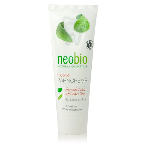 Neobio Natural Cosmetics Fluorid Zahncreme (Pasta do zębów z fluorem z bio miętą i rozmarynem)
