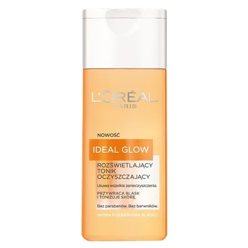 L'Oreal Paris Ideal Glow, Rozświetlający tonik oczyszczający