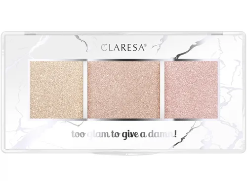 Claresa Make Up, Too Glam To Give a Damn Highlighter Palette (Paleta rozświetlaczy) - 2