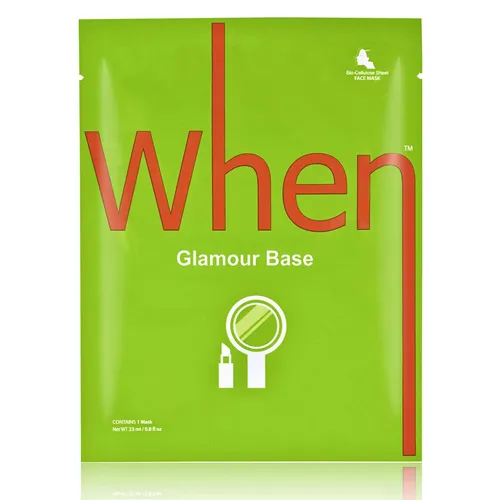 When Glamour Base Primer Bio-Cellulose Sheet Mask (Wygładzająca i ujędrniająca maska - primer na kokosowym arkuszu biocelulozowym)