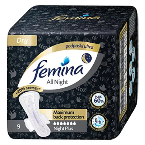 Femina All Night, Podpaski higieniczne Ultra Maximum Back Protection Night Plus - 2
