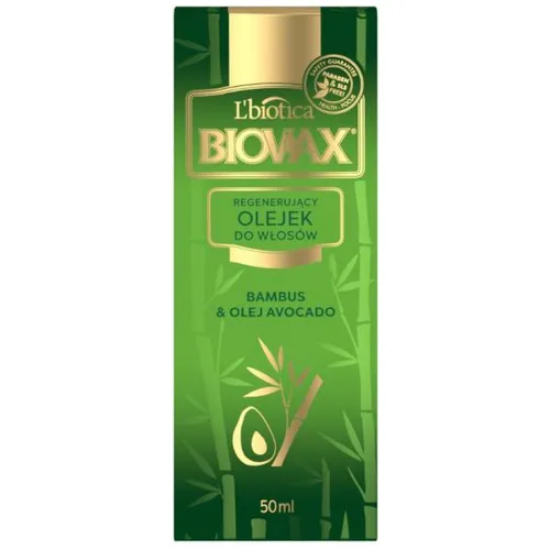 L'biotica Biovax Bambus & Avocado, Olejek regenerujący do włosów - 1