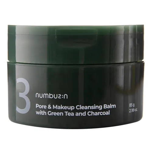 Numbuzin Pore & Makeup Cleansing Balm with Green Tea and Charcoal (Balsam do oczyszczania twarzy z zieloną herbatą i węglem)