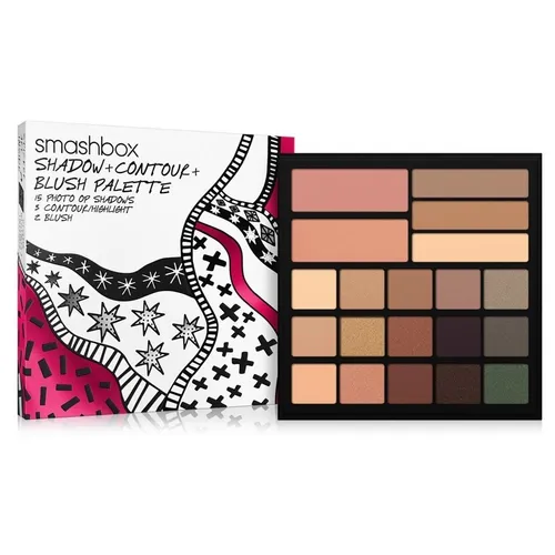 Smashbox Drawn In, Decked Out, Shadow + Contour + Blush Palette (Paleta do makijażu twarzy)
