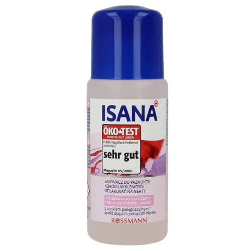 Isana Nagellack Entferner (Bezacetonowy zmywacz do paznokci) (stara wersja)