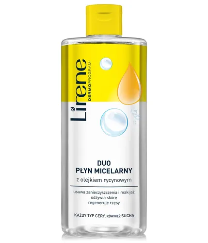 Lirene Dermoprogram Micel Pure & Nutri, Duo płyn micelarny z olejkiem rycynowym  każdy typ cery - 2