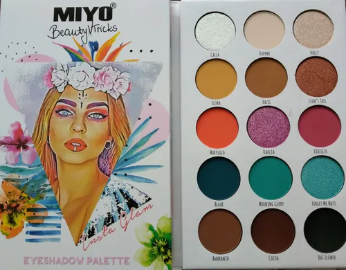 MIYO Miyo x Beauty V Tricks, Insta Glam Eyeshadow Palette (Paleta 15 cieni) - 1