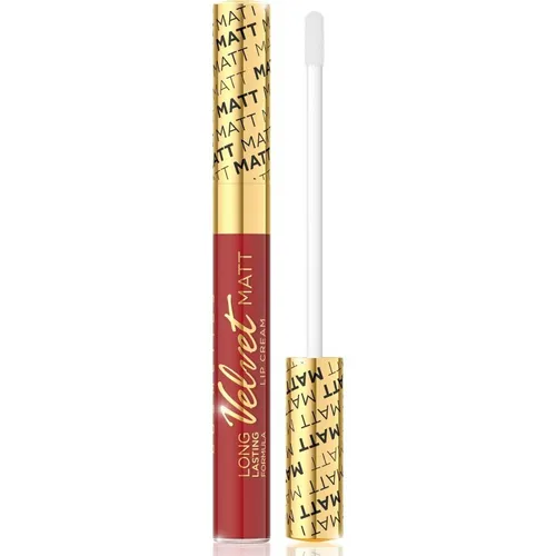 Eveline Cosmetics Velvet Matt, Long Lasting Formula, Soft Matt Lip Cream (Pomadka matowa w płynie)